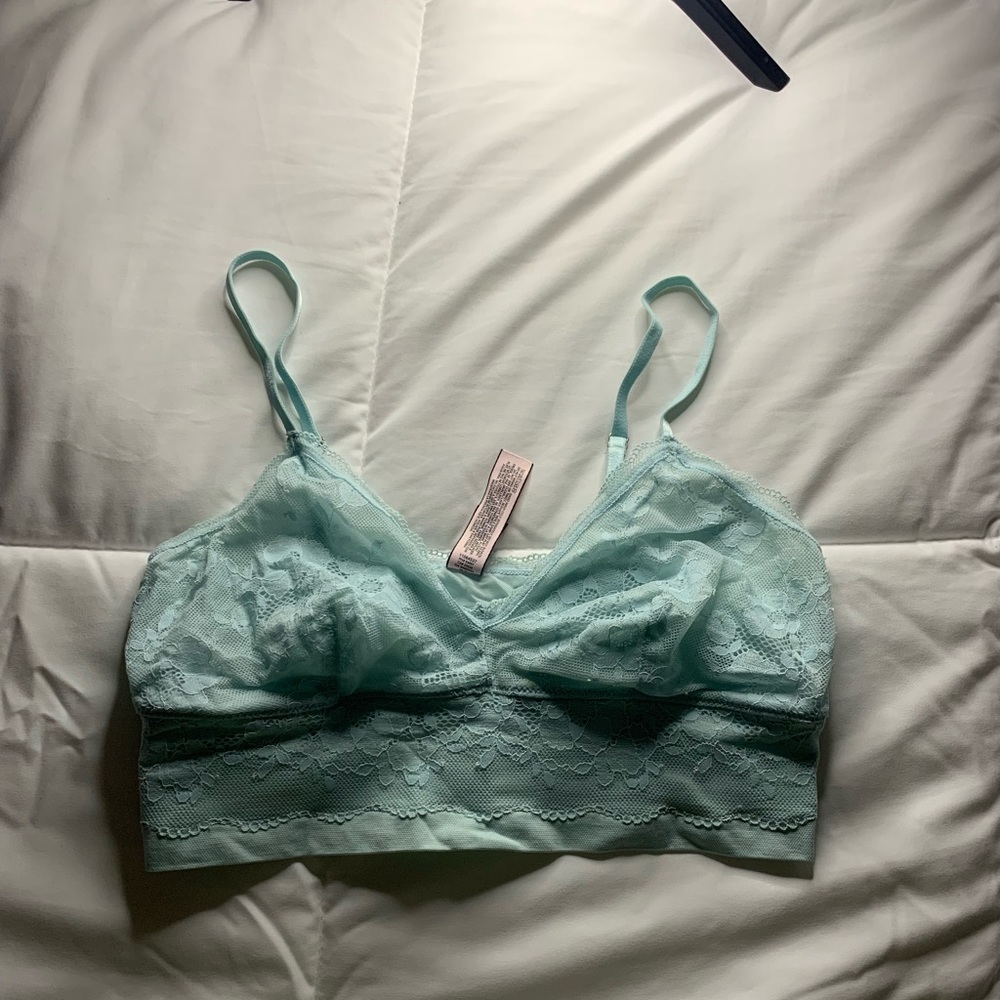 teal Victoria secret laced bra